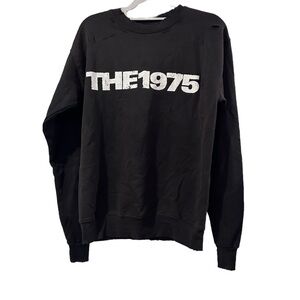 New The 1975 Distressed Crewneck Sweatshirt in Black. Size Small NEW!